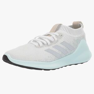 ADIDAS Women's Purebounce+, White/Silver Metallic/ice Mint, 6
